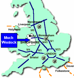 Much Wenlock Location Map