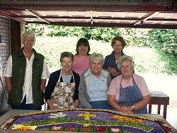 The Well Dressing Team at Much Wenlock